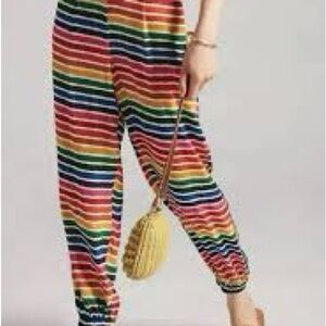 Anthropologie Multicolor Striped Joggers